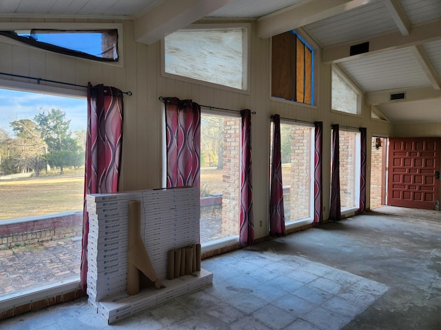 5131 Wiggins Lake Rd, Walnut Hill, FL 32568 - doorway to outside with wooden walls