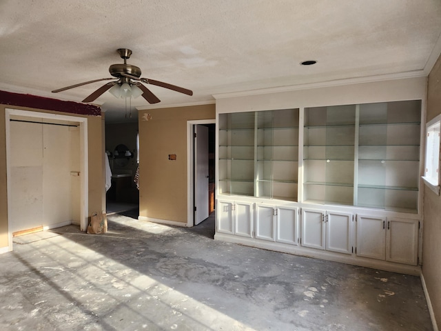 5131 Wiggins Lake Rd, Walnut Hill, FL 32568 - empty room featuring ornamental molding and ceiling fan