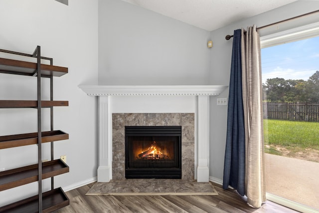 4601 Top Flight Dr, Crestview, FL 32539 - detailed view of wood finished floors and a fireplace