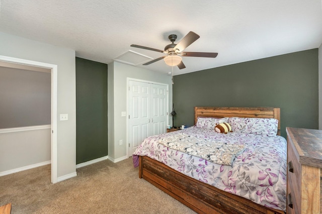 1207 Walter Ave, Crestview, FL 32536 - carpeted bedroom featuring a closet and a ceiling fan
