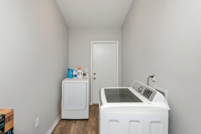 1207 Walter Ave, Crestview, FL 32536 - laundry area featuring separate washer and dryer and wood finished floors