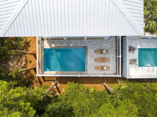 24 Barefoot Ln, Inlet Beach, FL 32461 - aerial view of property and surrounding area featuring a pool