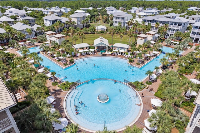 24 Barefoot Ln, Inlet Beach, FL 32461 - aerial view of residential area with a pool area