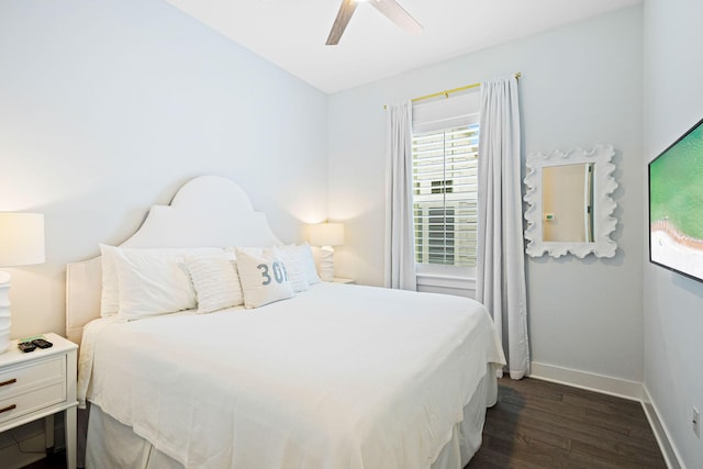 209 Milestone Dr Unit A, Inlet Beach, FL 32461 - bedroom featuring dark wood-type flooring and ceiling fan