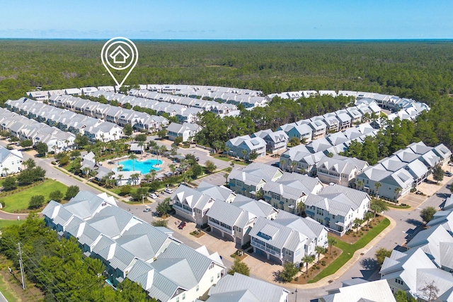 209 Milestone Dr Unit A, Inlet Beach, FL 32461 - aerial view of residential area with a forest
