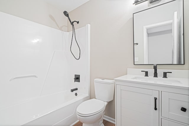 48 4th Ave, Shalimar, FL 32579 - bathroom featuring vanity, bathtub / shower combination, and wood finished floors
