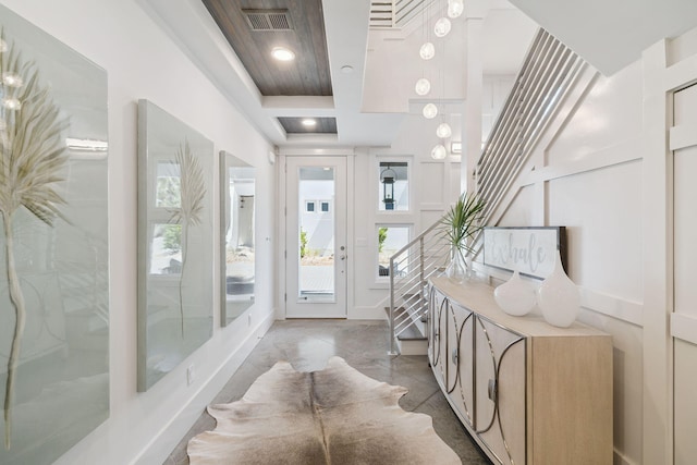21 Scuttle Hole Rd, Santa Rosa Beach, FL 32459 - entrance foyer featuring stairs and recessed lighting
