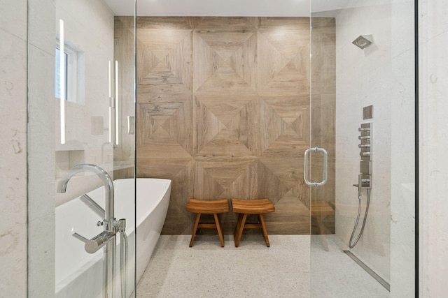 21 Scuttle Hole Rd, Santa Rosa Beach, FL 32459 - bathroom with a freestanding bath and a shower stall