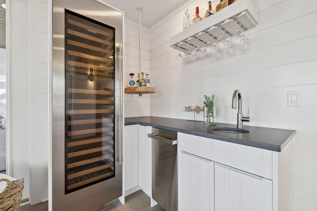 21 Scuttle Hole Rd, Santa Rosa Beach, FL 32459 - indoor wet bar featuring wine cooler