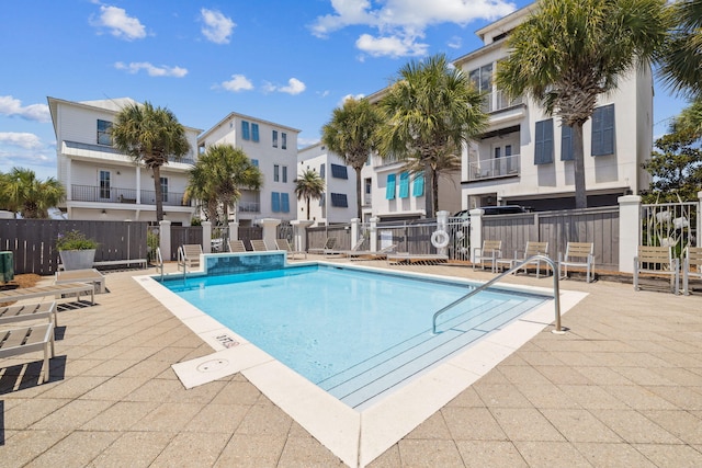 21 Scuttle Hole Rd, Santa Rosa Beach, FL 32459 - community pool featuring a residential view and a patio