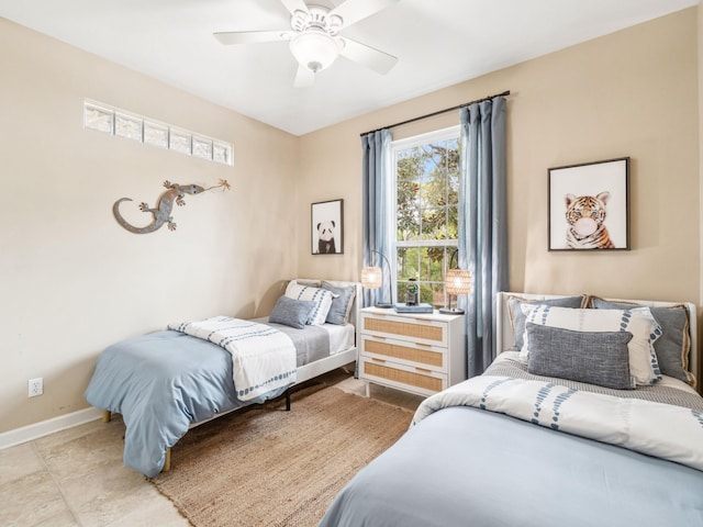 246 Seabreeze Ct, Inlet Beach, FL 32461 - bedroom with baseboards and ceiling fan