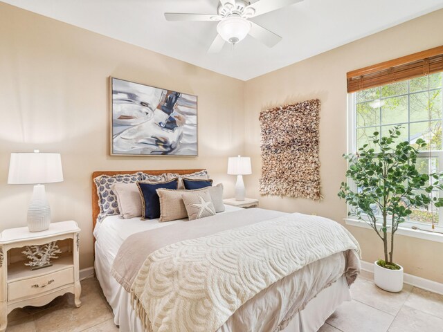 246 Seabreeze Ct, Inlet Beach, FL 32461 - bedroom featuring tile patterned flooring and ceiling fan