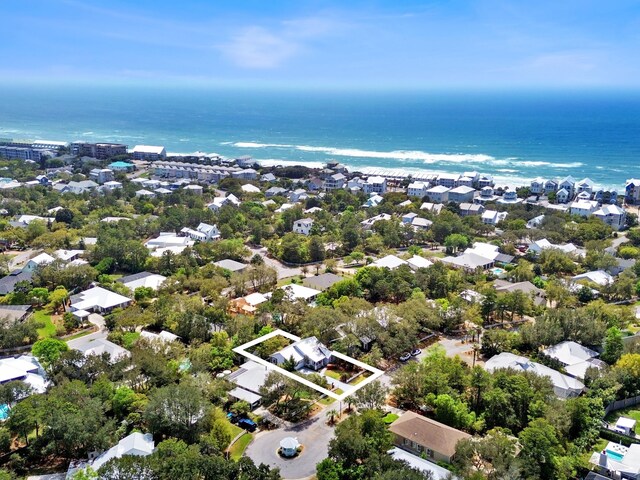 246 Seabreeze Ct, Inlet Beach, FL 32461 - aerial perspective of suburban area featuring property boundaries highlighted and a nearby body of water