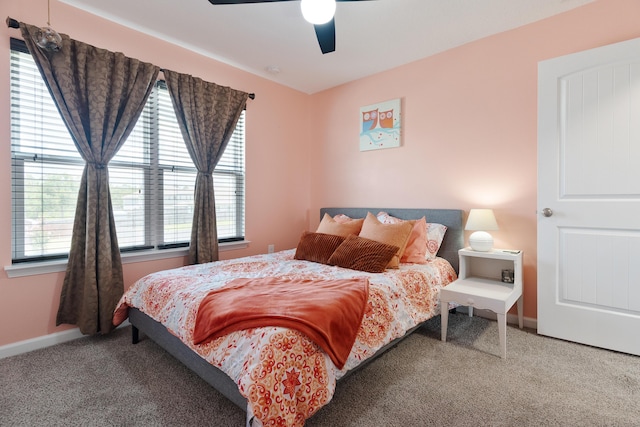 4605 Plover Dr, Crestview, FL 32539 - bedroom with carpet and a ceiling fan