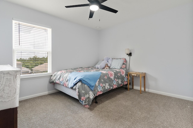 4605 Plover Dr, Crestview, FL 32539 - bedroom featuring carpet and a ceiling fan