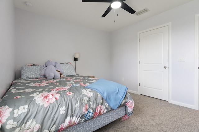 4605 Plover Dr, Crestview, FL 32539 - bedroom featuring carpet and ceiling fan