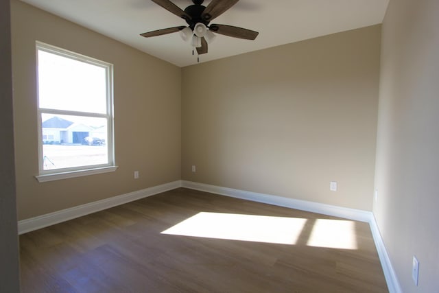 5367 Highview Dr, Crestview, FL 32539 - empty room featuring wood finished floors and ceiling fan