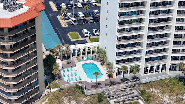 6415 Thomas Dr Unit 1205, Panama City Beach, FL 32408 - drone / aerial view of a pool
