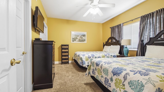 6415 Thomas Dr Unit 1205, Panama City Beach, FL 32408 - bedroom with carpet flooring and a ceiling fan