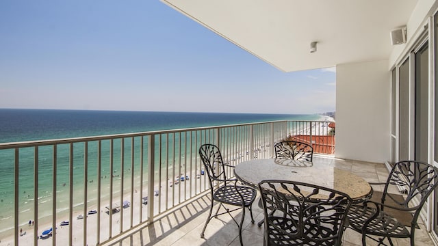 6415 Thomas Dr Unit 1205, Panama City Beach, FL 32408 - balcony featuring view of water and beach