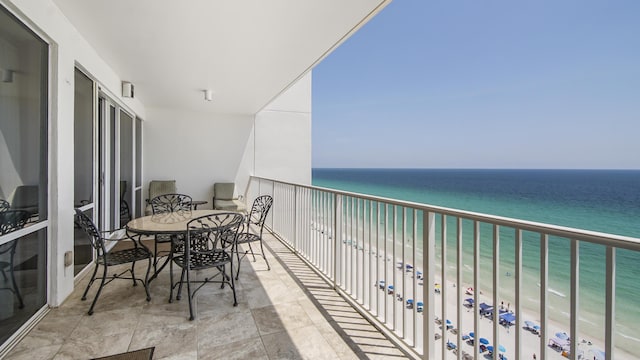 6415 Thomas Dr Unit 1205, Panama City Beach, FL 32408 - balcony featuring view of water and beach