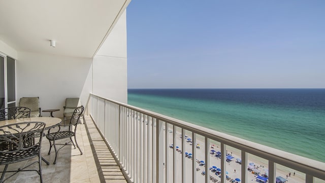 6415 Thomas Dr Unit 1205, Panama City Beach, FL 32408 - balcony featuring view of water and beach