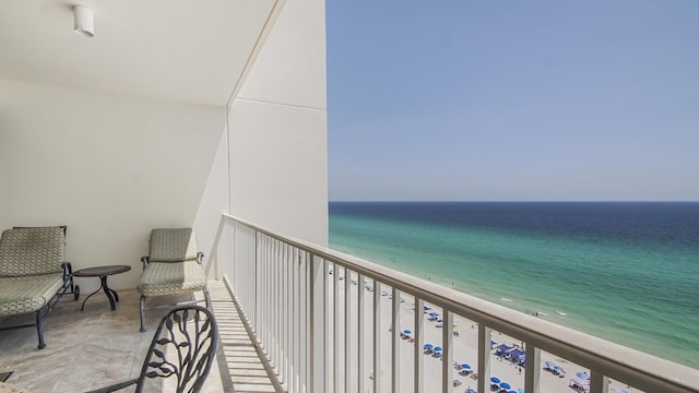 6415 Thomas Dr Unit 1205, Panama City Beach, FL 32408 - balcony with view of water and beach