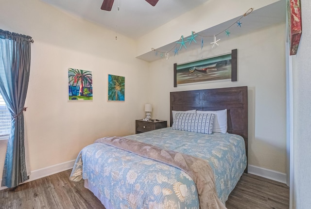 16819 Front Beach Rd Unit 2910, Panama City Beach, FL 32413 - bedroom with wood finished floors and ceiling fan