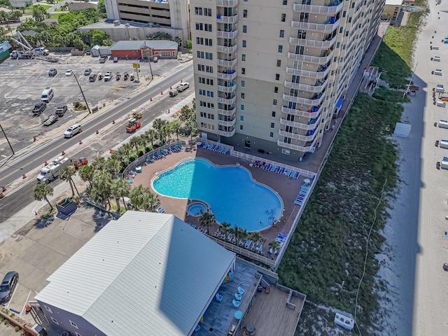 16819 Front Beach Rd Unit 2910, Panama City Beach, FL 32413 - drone / aerial view of a pool area and apartment complex