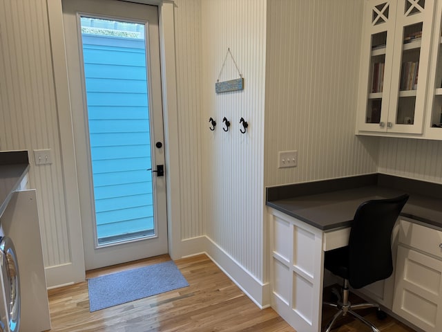 209 Dune Crest Ln, Panama City Beach, FL 32413 - unfurnished office featuring built in desk and light wood-style floors
