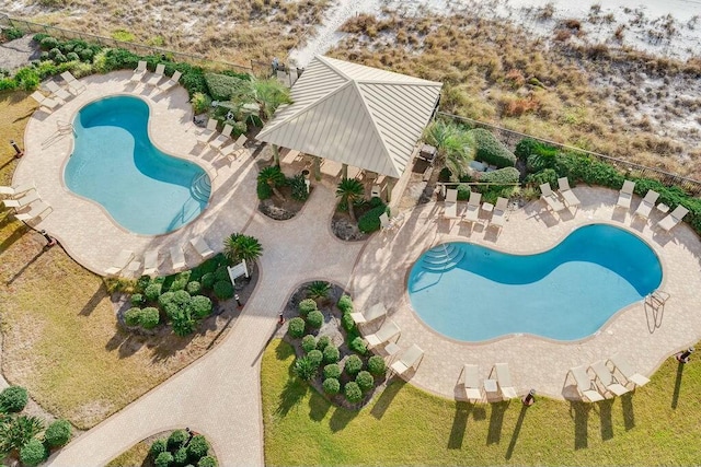 6323 Thomas Dr Unit 904B, Panama City Beach, FL 32408 - view of swimming pool with a patio area