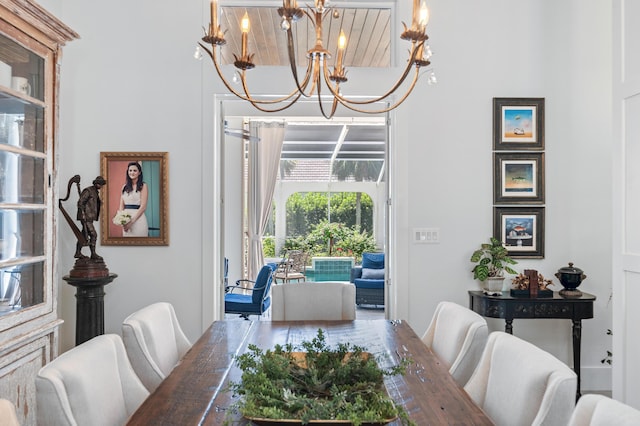 4564 Nautical Ct, Destin, FL 32541 - dining space with a chandelier
