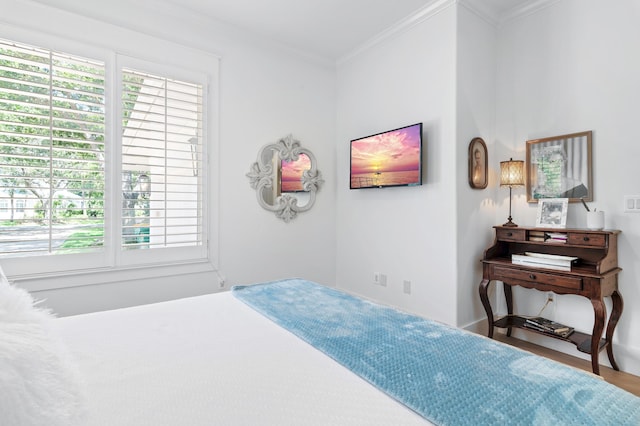 4564 Nautical Ct, Destin, FL 32541 - bedroom featuring crown molding and wood finished floors