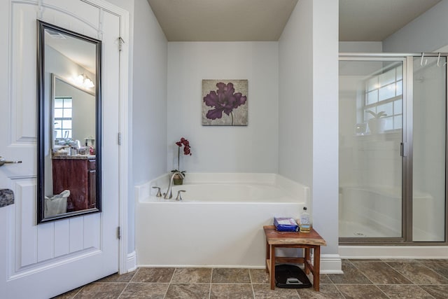 222 Raptor Dr, Crestview, FL 32536 - bathroom with a shower stall and a garden tub