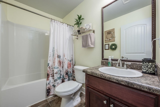 222 Raptor Dr, Crestview, FL 32536 - bathroom with vanity and shower / bath combo with shower curtain