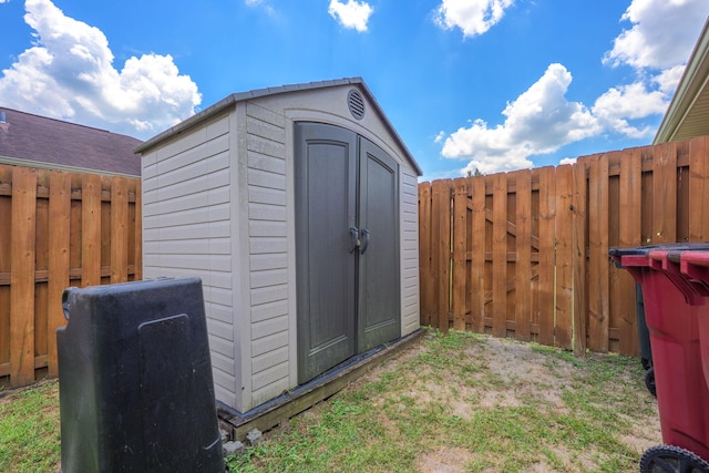 222 Raptor Dr, Crestview, FL 32536 - view of shed featuring a fenced backyard