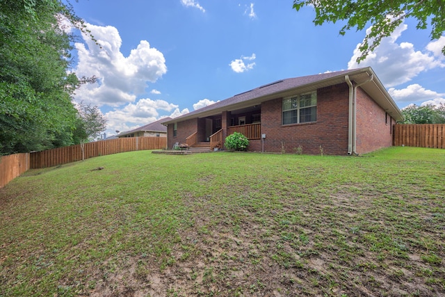 222 Raptor Dr, Crestview, FL 32536 - back of property featuring brick siding and a fenced backyard