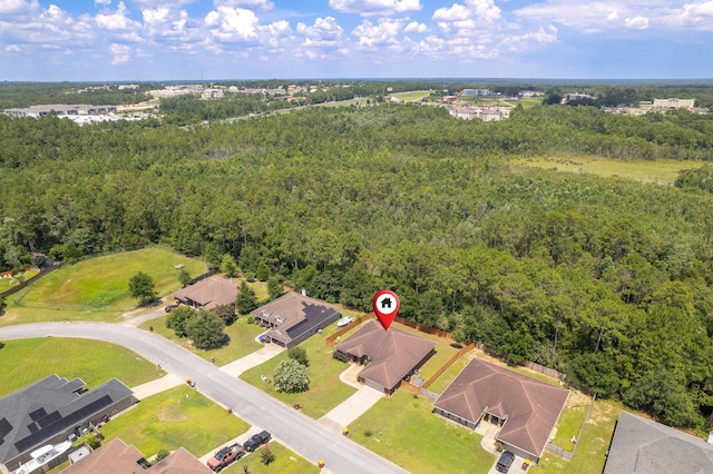 222 Raptor Dr, Crestview, FL 32536 - aerial perspective of suburban area featuring a forest