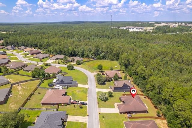222 Raptor Dr, Crestview, FL 32536 - aerial perspective of suburban area with a forest