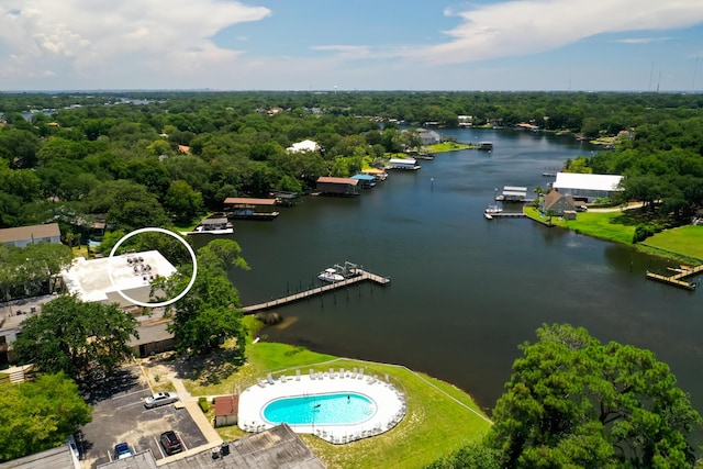210 Pelham Rd Unit 211B, Fort Walton Beach, FL 32547 - aerial view of a large body of water and a pool