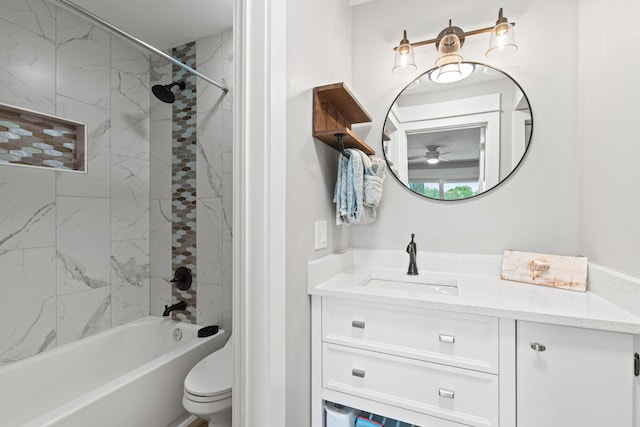 210 Pelham Rd Unit 210B, Fort Walton Beach, FL 32547 - full bath with vanity, shower / bath combination, and a ceiling fan