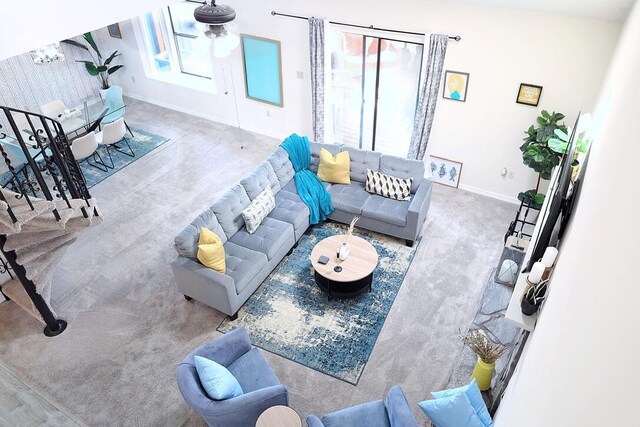 34 5th Ave Unit A, Shalimar, FL 32579 - living room featuring plenty of natural light and carpet