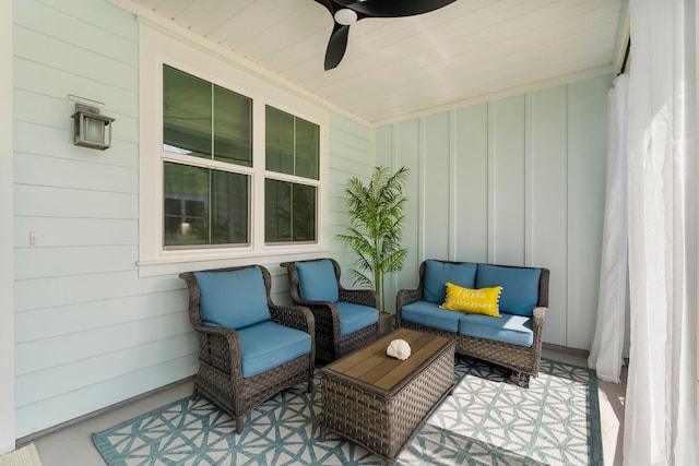 8450 Dreams Float Ct, Panama City Beach, FL 32413 - view of patio featuring a ceiling fan
