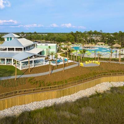 8450 Dreams Float Ct, Panama City Beach, FL 32413 - bird's eye view of a pool