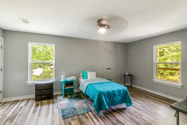 2141 C Shelby Ln, Westville, FL 32464 - bedroom featuring wood finished floors and ceiling fan