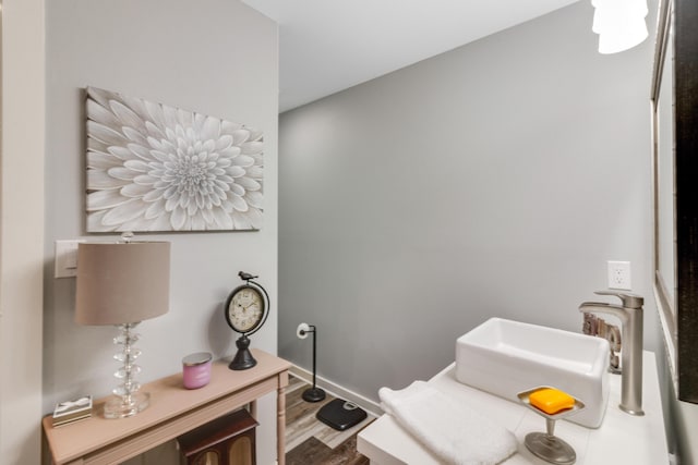 2141 C Shelby Ln, Westville, FL 32464 - bathroom with wood finished floors and baseboards