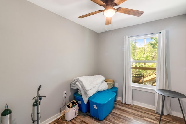 2141 C Shelby Ln, Westville, FL 32464 - sitting room with wood finished floors and ceiling fan