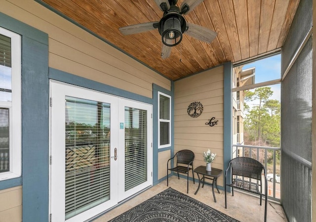 231 Somerset Bridge Rd Unit 2308, Santa Rosa Beach, FL 32459 - sunroom / solarium featuring french doors and ceiling fan