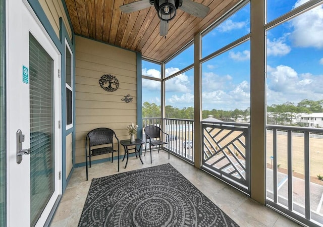 231 Somerset Bridge Rd Unit 2308, Santa Rosa Beach, FL 32459 - sunroom / solarium featuring a ceiling fan