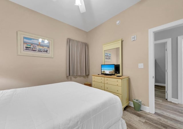 231 Somerset Bridge Rd Unit 2308, Santa Rosa Beach, FL 32459 - bedroom with light wood-style floors and ceiling fan